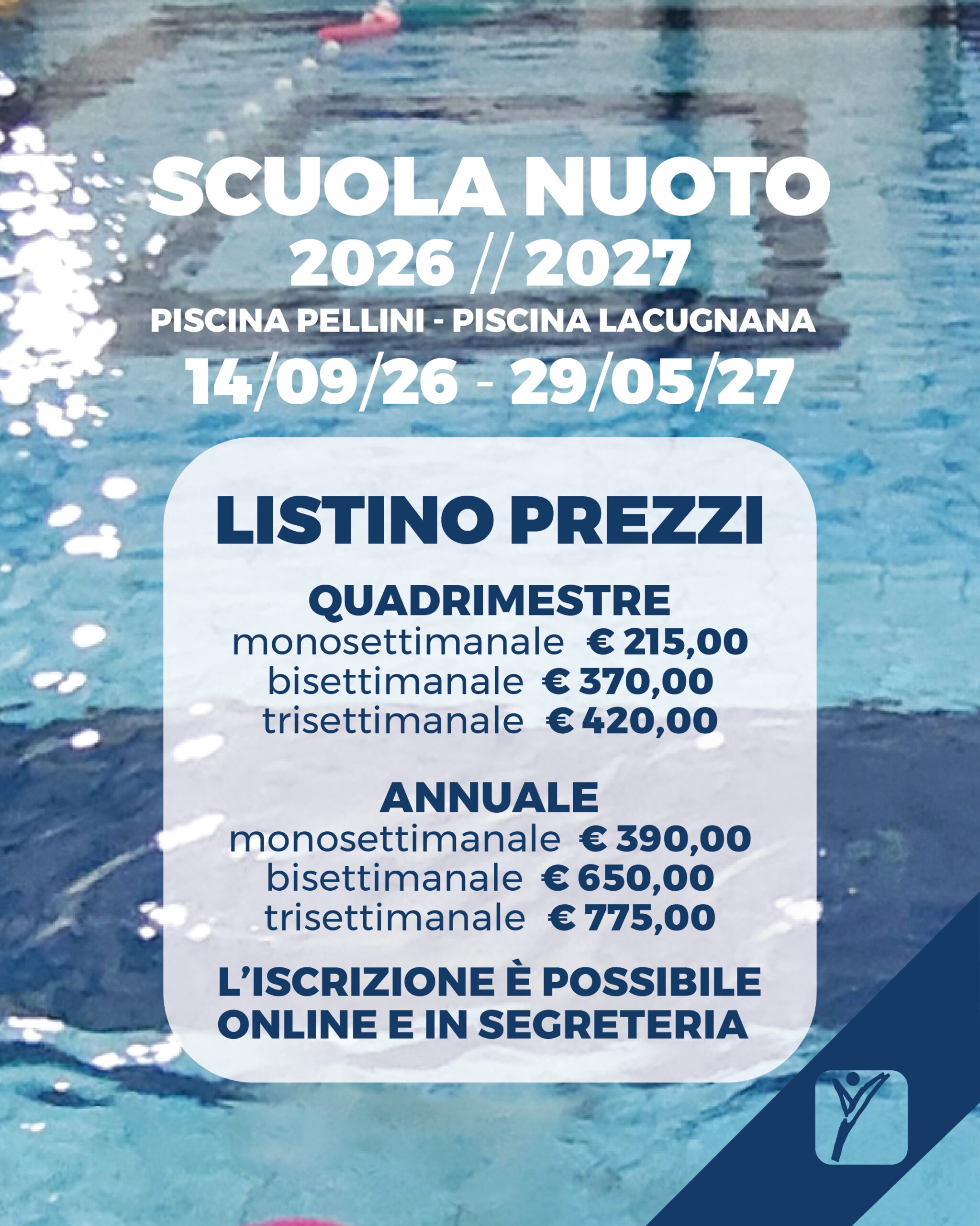 Prezzi Scuola Nuoto 2026 2027